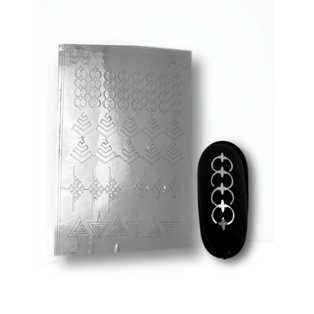 Sticker Decals for Nails SILVER-099